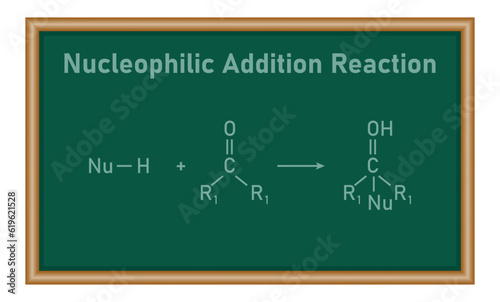 Nucleophilic addition reaction in chemistry. Resources for teachers and students.