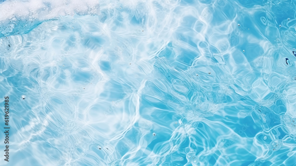 Crystal Clear Waters: A Serene Pool Perspective top view - Generative AI Crystal Clear Waters: A Serene Pool Perspective top view - Generative AI