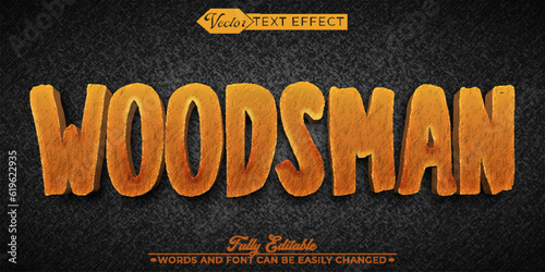 Timber Woodsman Editable Text Effect Template