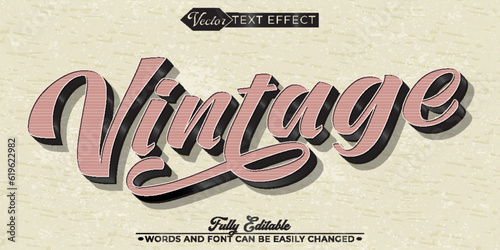Vintage Editable Text Effect Template