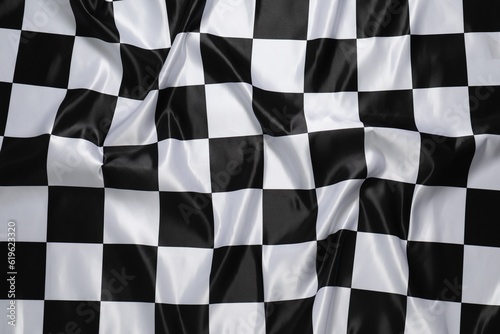 Checkered satin fabric as background, closeup view © New Africa