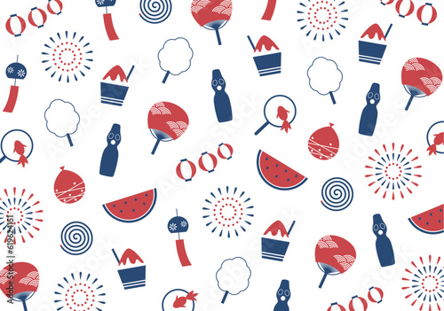 夏祭りの模様（※シームレスではありません）