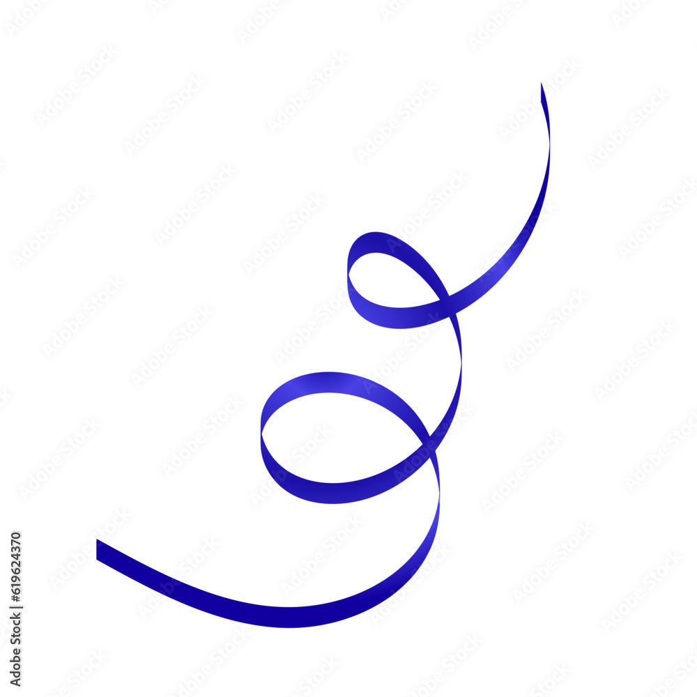 Obraz premium Spiral Blue Ribbon