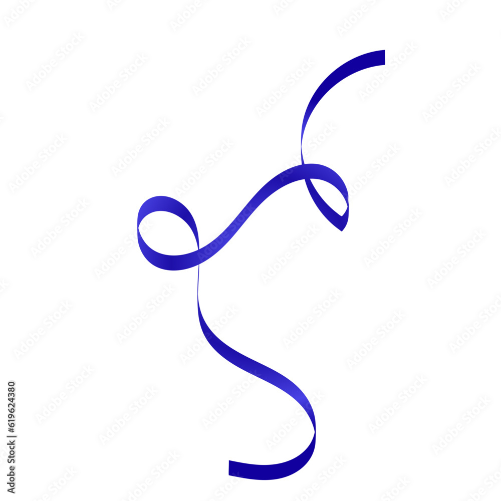 Obraz premium Spiral Blue Ribbon