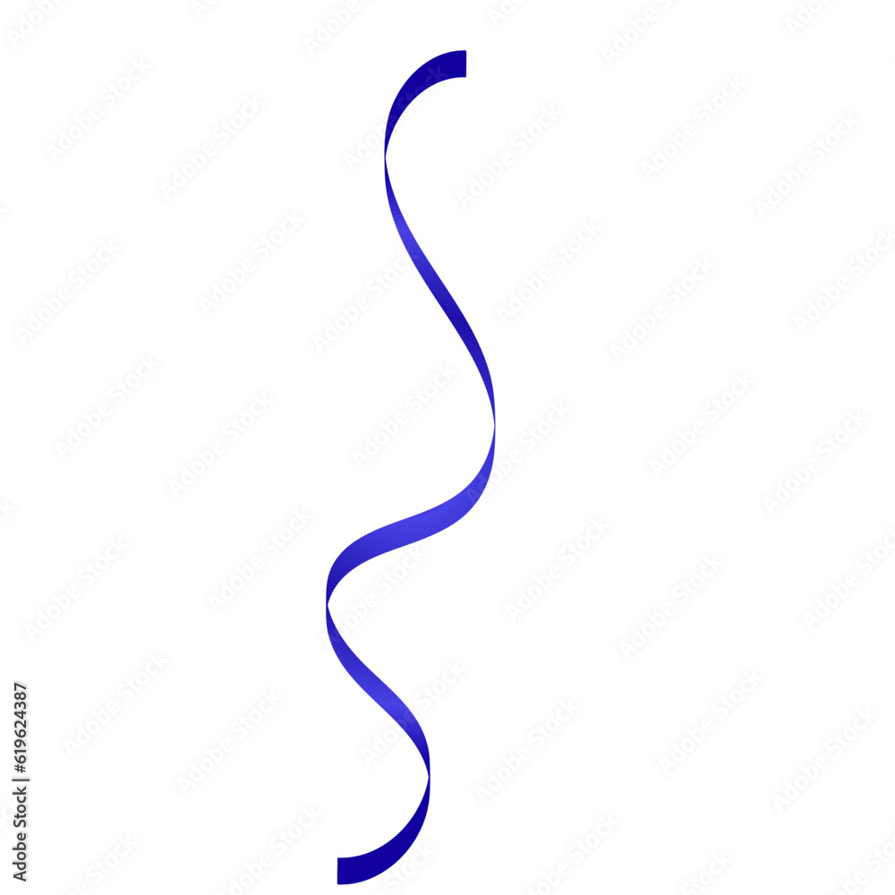 Obraz premium Spiral Blue Ribbon