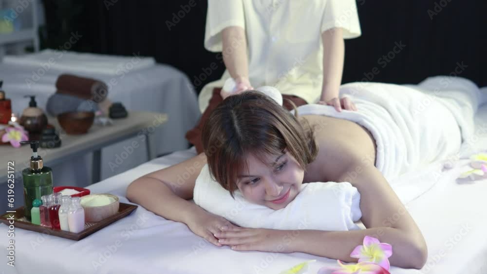 woman relaxing in spa salon woman relaxing in spa salon