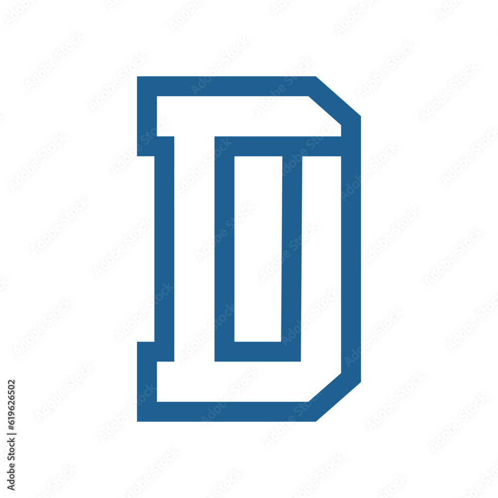 Alphabet letters Initials Monogram logo D, simple logo D, D monogram blue Alphabet letters Initials Monogram logo D, simple logo D, D monogram blue