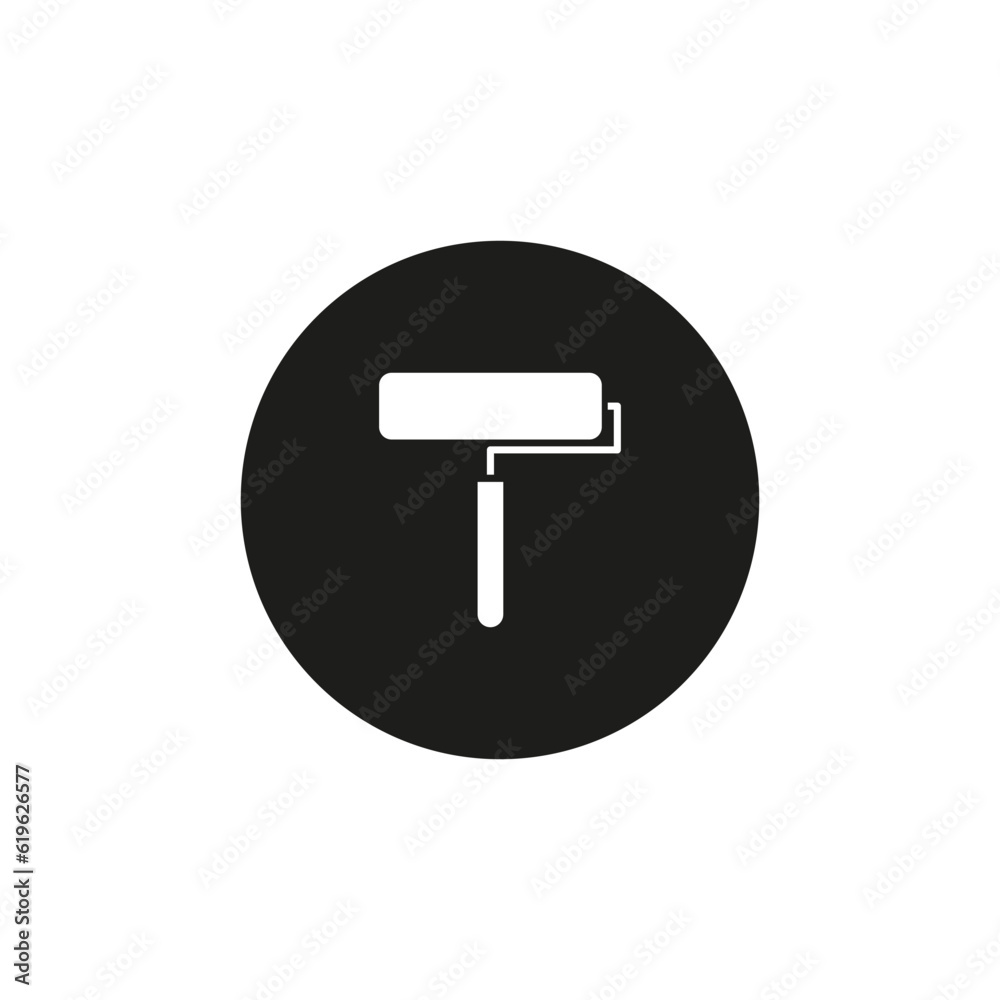 roller brush icon. Vector illustration. stock image. roller brush icon. Vector illustration. stock image.