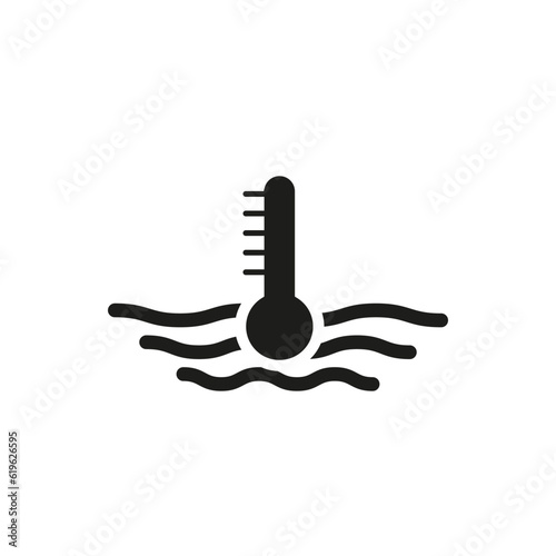 New engine coolant temperature icon. Vector illustration. stock image.