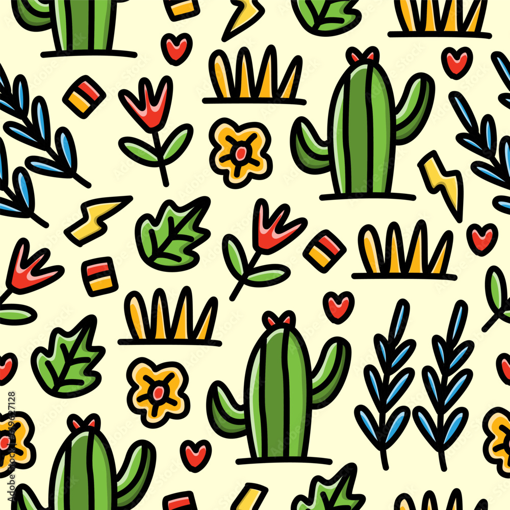 Plant pattern design vector illustration Plant pattern design vector illustration