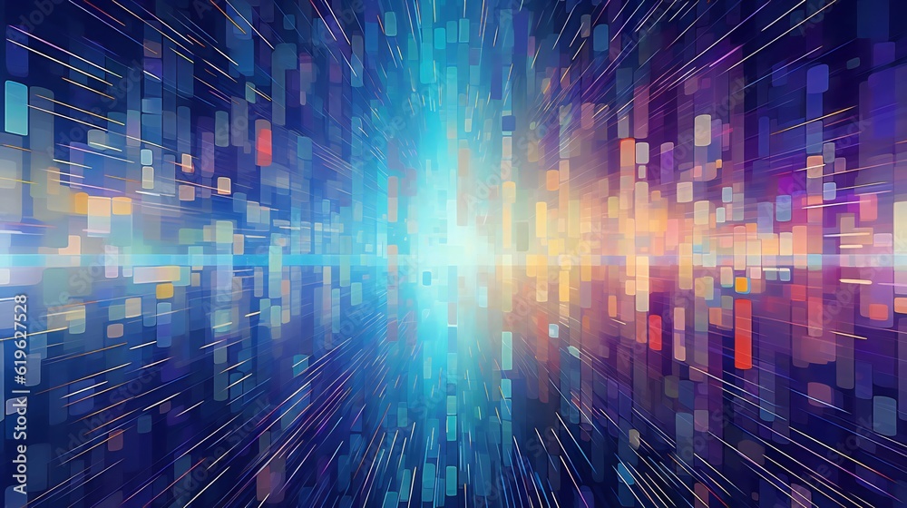 A vibrant abstract background with blue and yellow lines A vibrant abstract background with blue and yellow lines