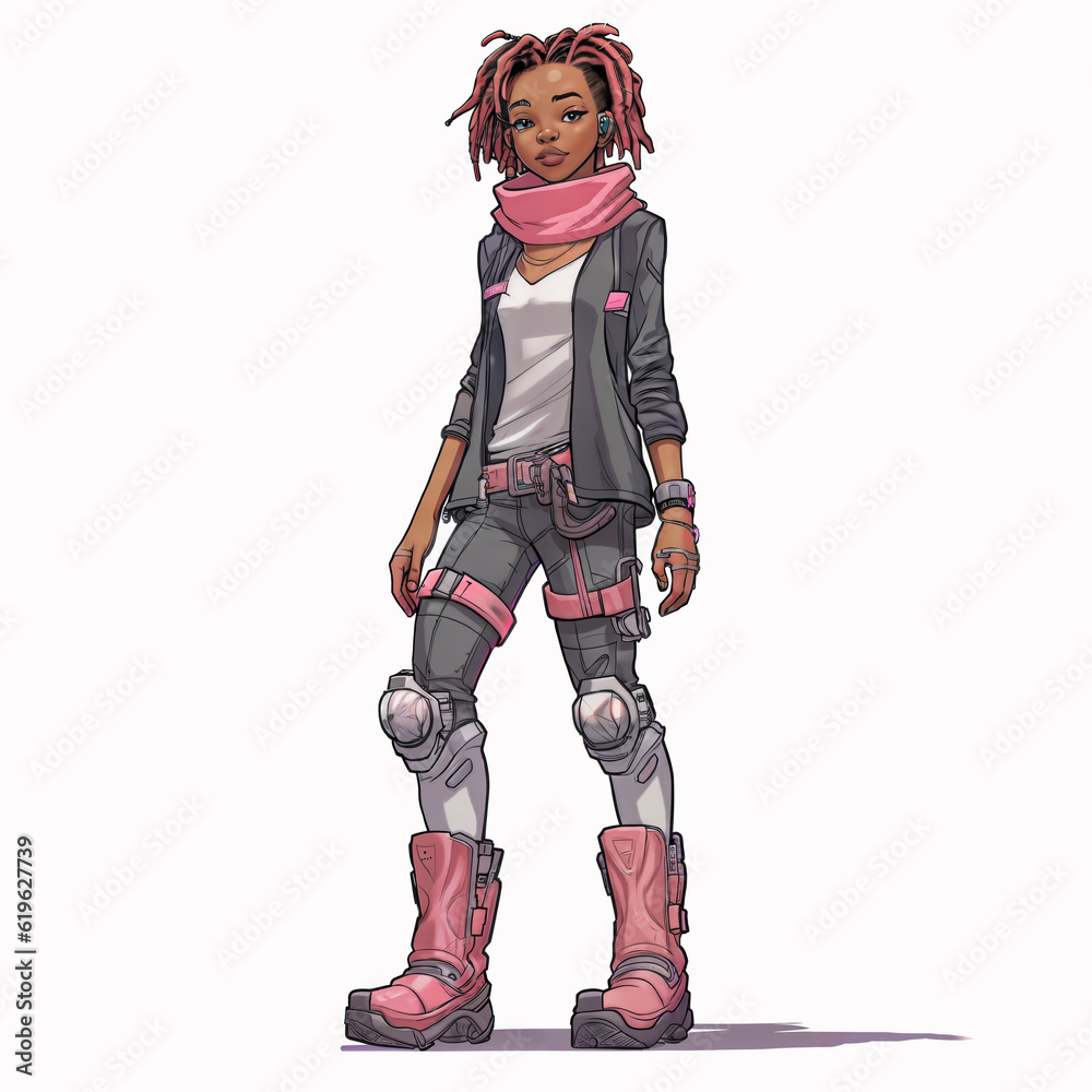 Teenage African-American Cyberpunk Heroine