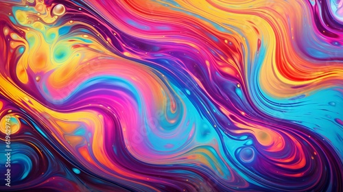 A vibrant and abstract liquid painting background