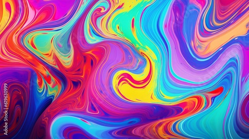 A vibrant and colorful abstract background with swirling patterns and various colors