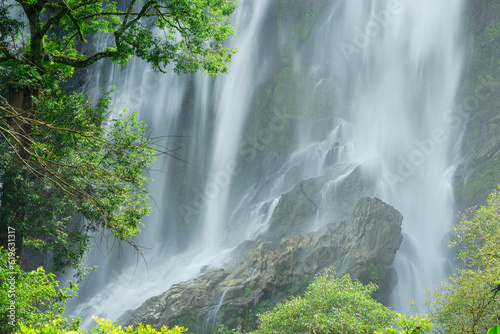 Khlong Lan Waterfall, Beautiful waterfalls in klong Lan national park of Thailand. Khlong Lan Waterfall, KamphaengPhet Province - Thailand.