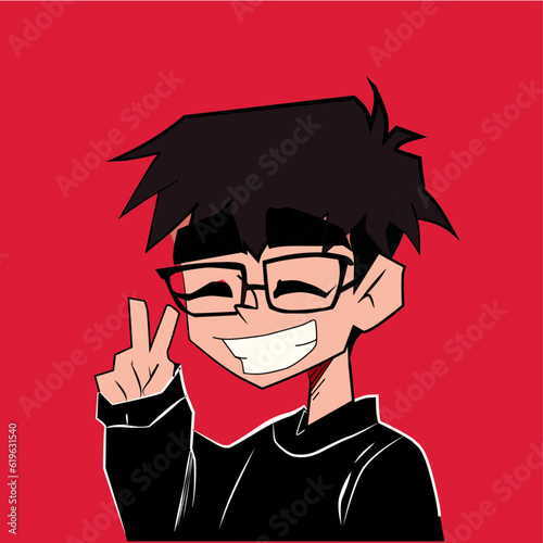 Chico con Armonía y alegría, La felicidad contagiosa, la felicidad contagiosa, difundiendo positividad,inspirando sonrisas, luz interior, El poder del amor y la paz, un gesto transformado