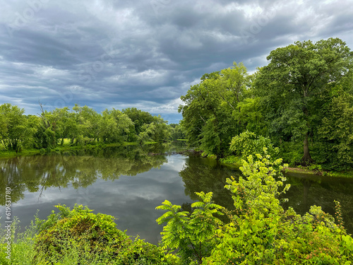 Farmington River in Windsor, Connecticut, USA