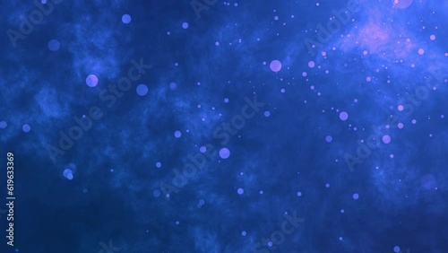 Blue light bokeh glitter background. Abstract animation wallppaer.  photo