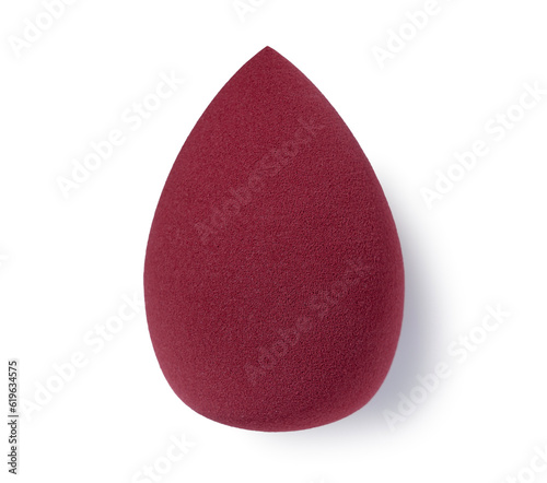Makeup sponge placed on a white background.
