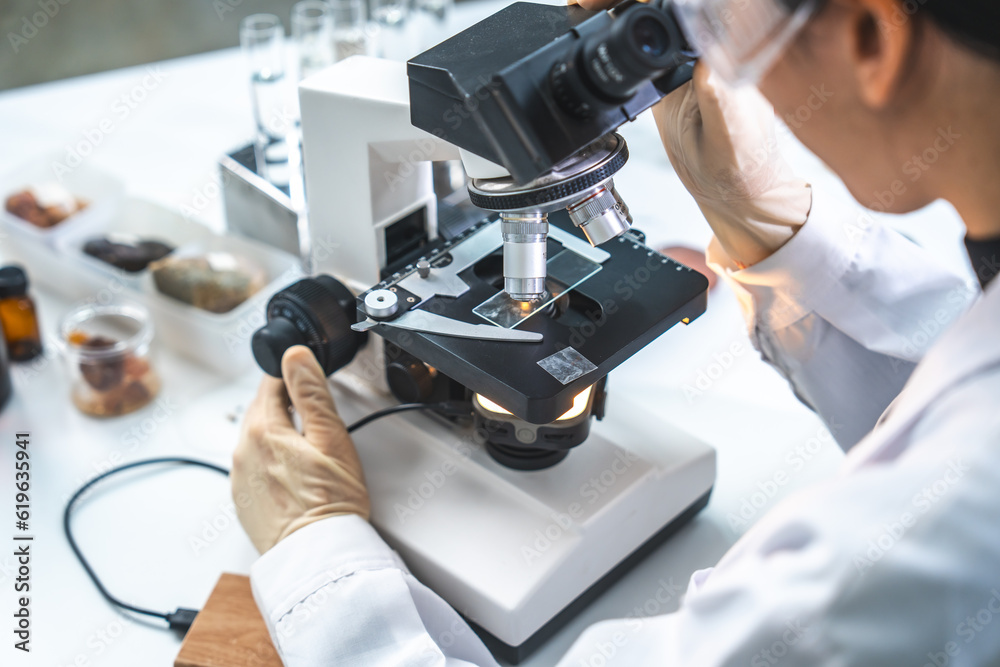 Geology science laboratory research concept, sample test analysis of nature dirtied ground in environment and ecology experiment, agriculture agronomy material to working with scientific equipment Geology science laboratory research concept, sample test analysis of nature dirtied ground in environment and ecology experiment, agriculture agronomy material to working with scientific equipment