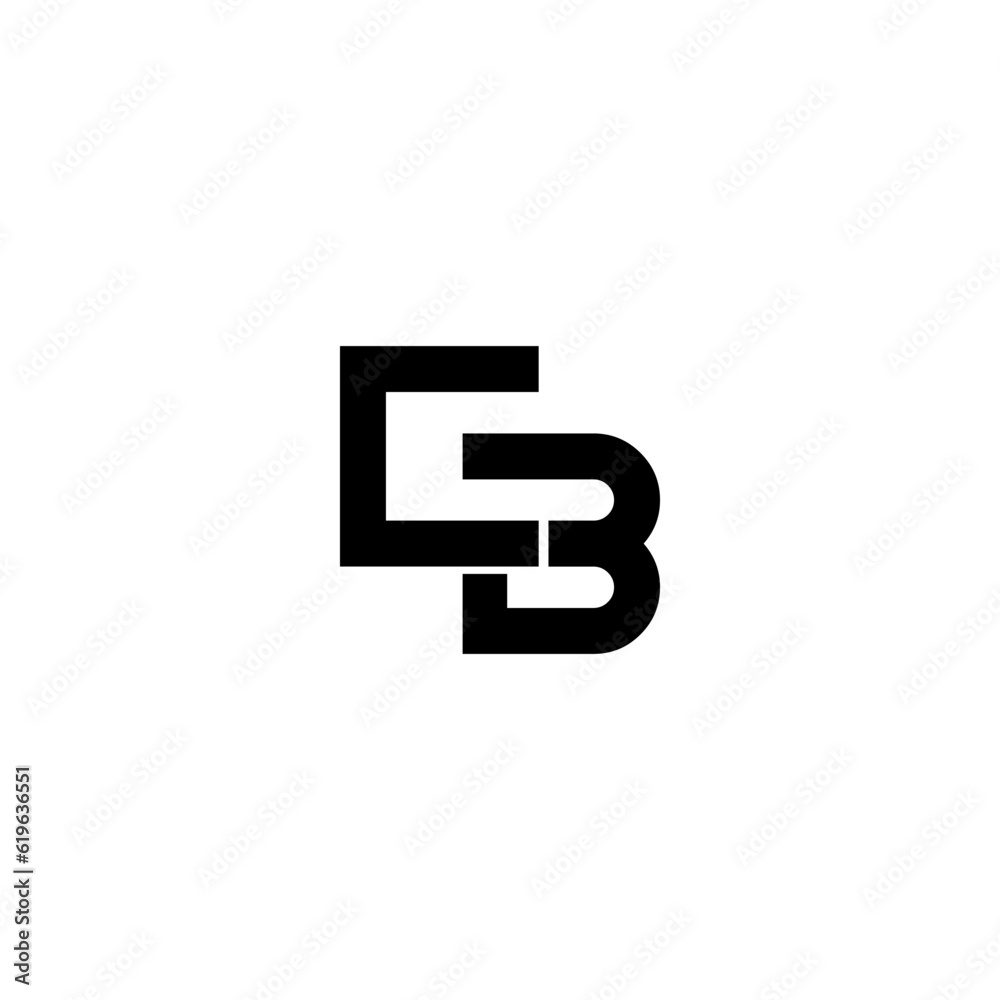 Letter CB logo, Letter CB line logo design	