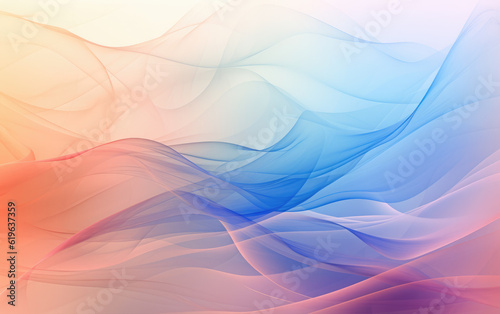 Pastel Colors Volumetric Wavy Abstract Background