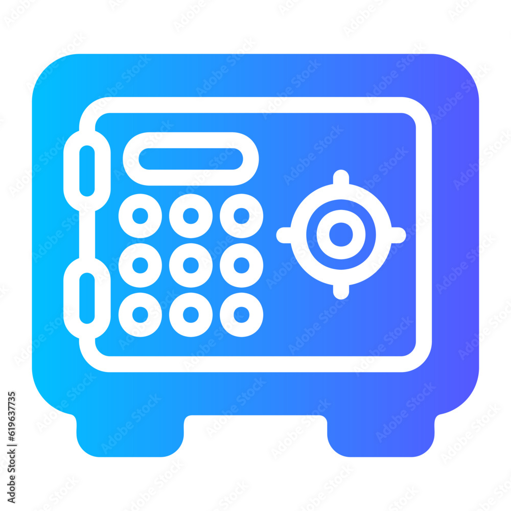 safe box gradient icon safe box gradient icon