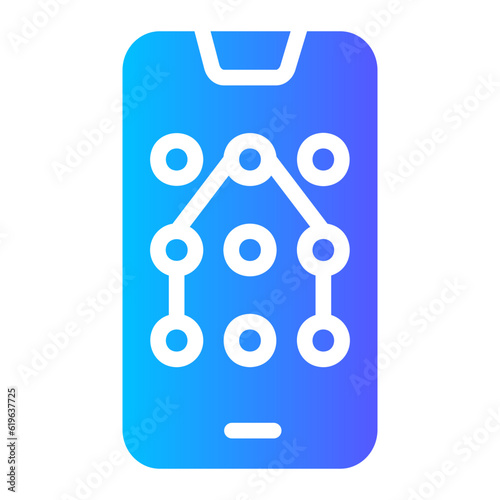 lock pattern gradient icon