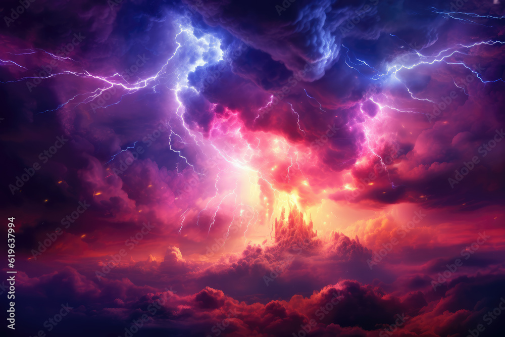 Stormy Sky with the Lights Abstract Background Stormy Sky with the Lights Abstract Background