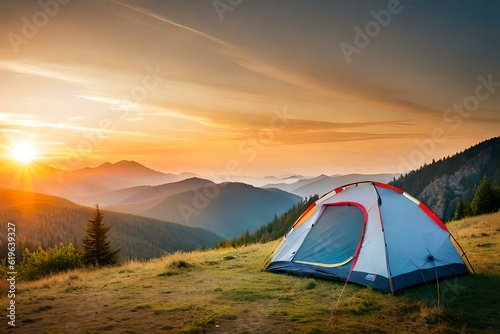 sunset in the mountains