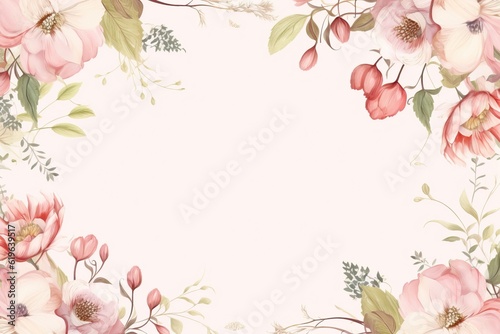 flowers in watercolor frame flower frame