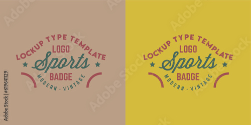 Lockup type template logo sports vintage badge design