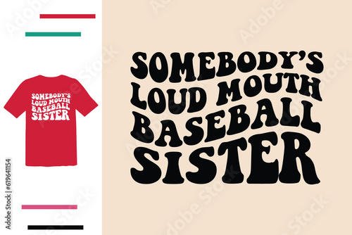 Baseball sister t shirt design 