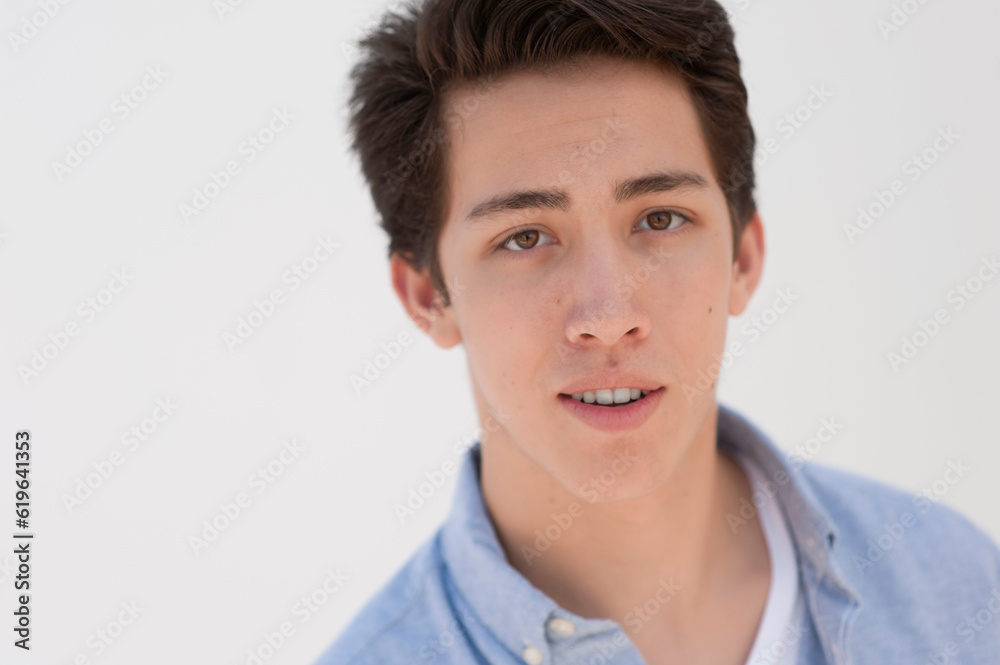 Man. Photograph on a white infinity background. Man. Photograph on a white infinity background.