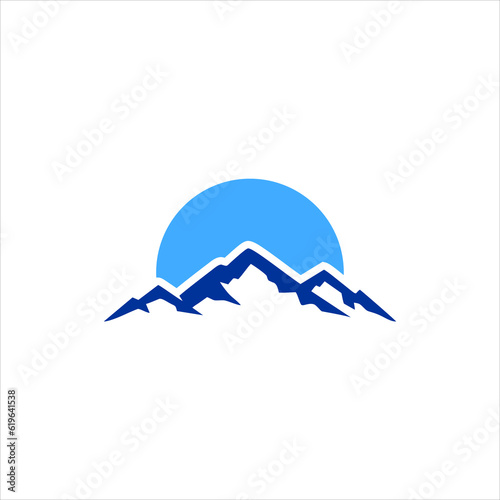 Simple Blue Mountain Logo