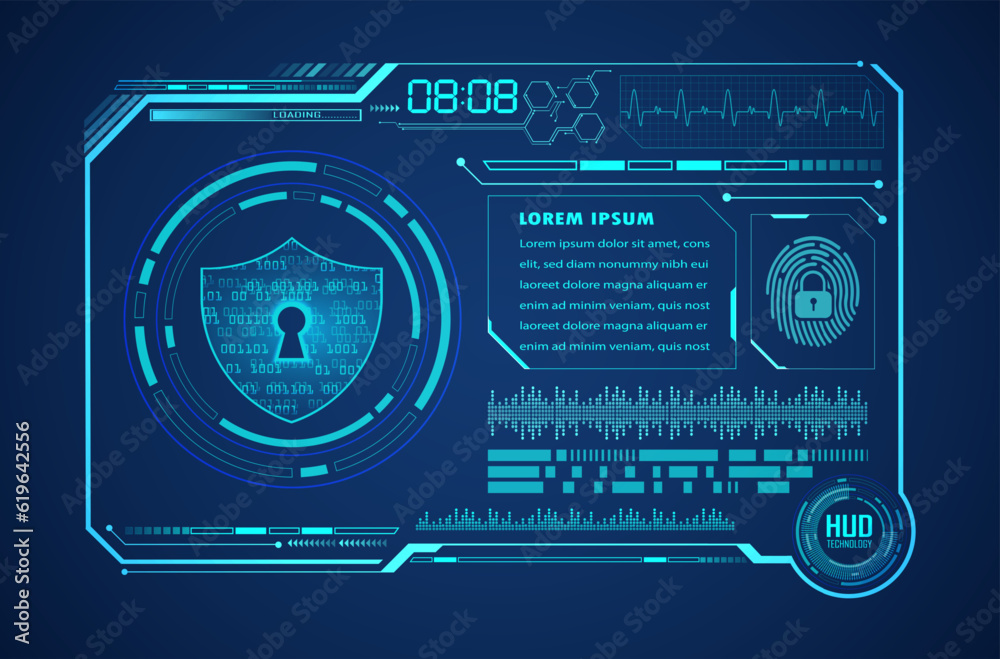 Closed Padlock on digital background, cyber security Closed Padlock on digital background, cyber security