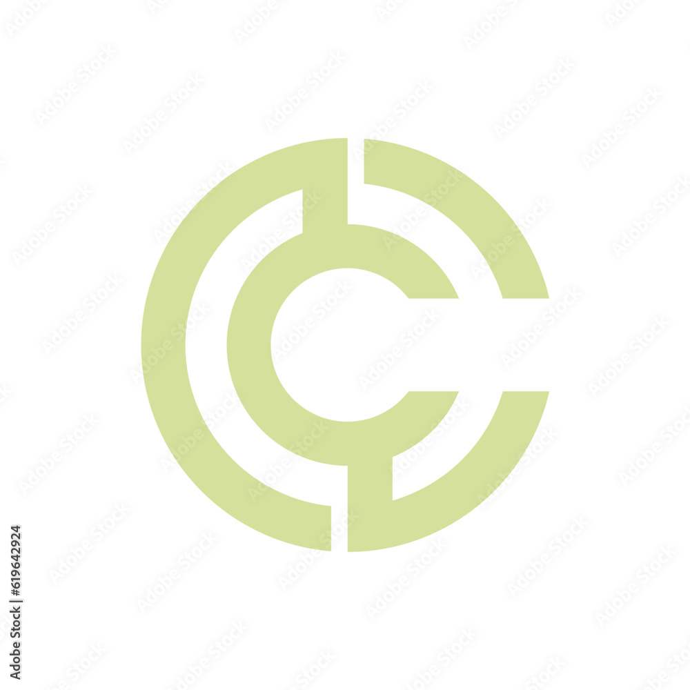 Monogram design vector logo. Monogram initial letter mark C logo design Monogram design vector logo. Monogram initial letter mark C logo design