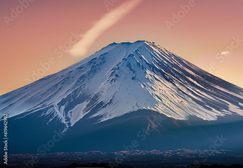 highly detailed picture of Mt. Fuji shot on Fuji film