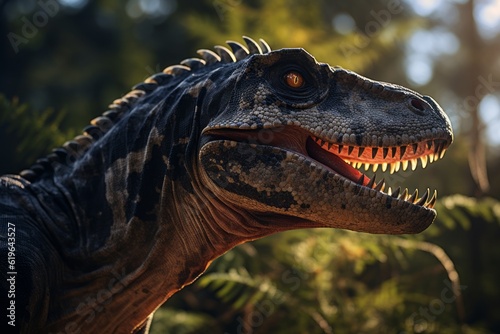 Close-Up of Wannanosaurus, Natural light, Generative AI photo