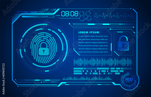 board future technology, blue hud cyber security concept background