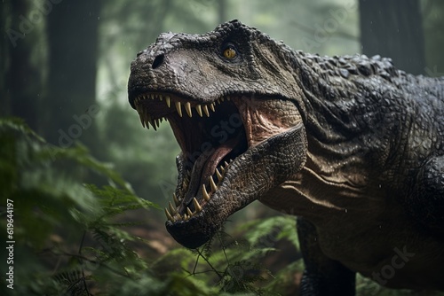 Close-Up of Tyrannosaurus Rex, Natural light, Generative AI © Giantdesign