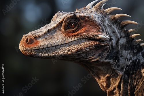 Close-Up of Tsintaosaurus, Natural light, Generative AI © Giantdesign