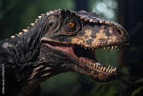 Close-Up of Tarbosaurus  Natural light  Generative AI