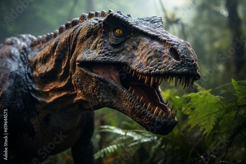 Close-Up of Tarbosaurus, Natural light, Generative AI © Giantdesign