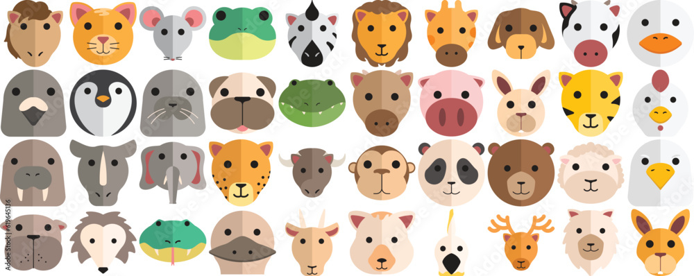 Obraz premium Animal Flat Illustration