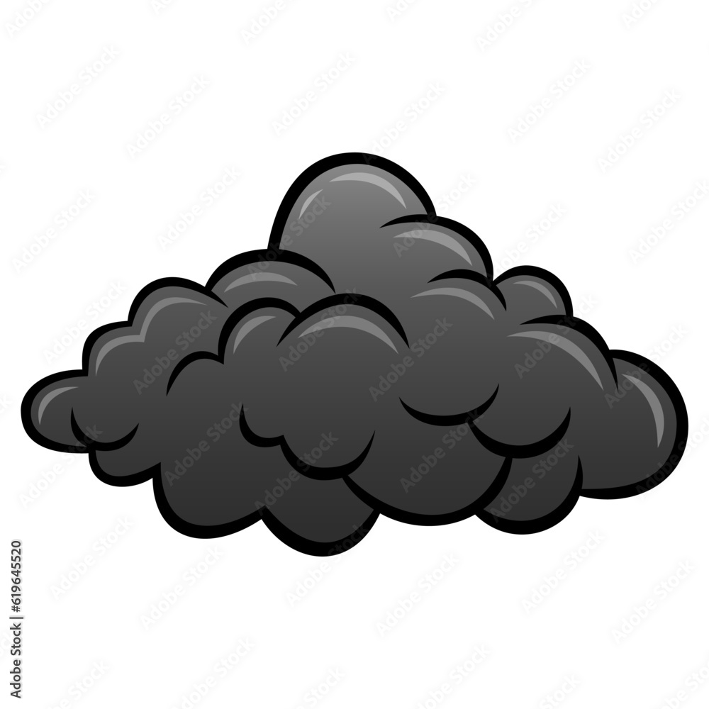 Grey Cloud Dark Clouds Vector Illustration Doodle Drawing Grey Cloud Dark Clouds Vector Illustration Doodle Drawing
