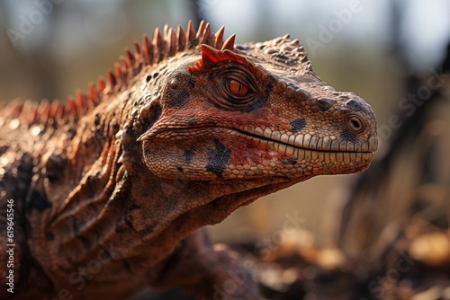 Close-Up of Rajasaurus  Natural light  Generative AI