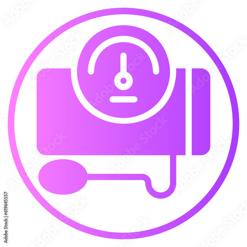 blood pressure meter gradient icon