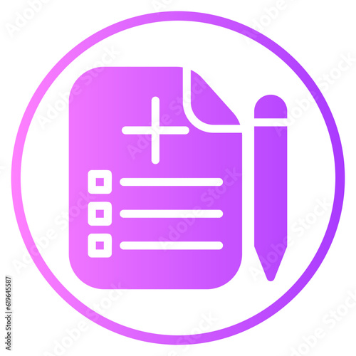 medical report gradient icon