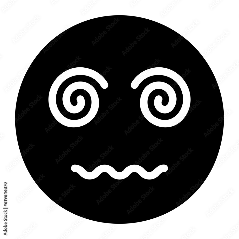Obraz premium Dizziness glyph icon